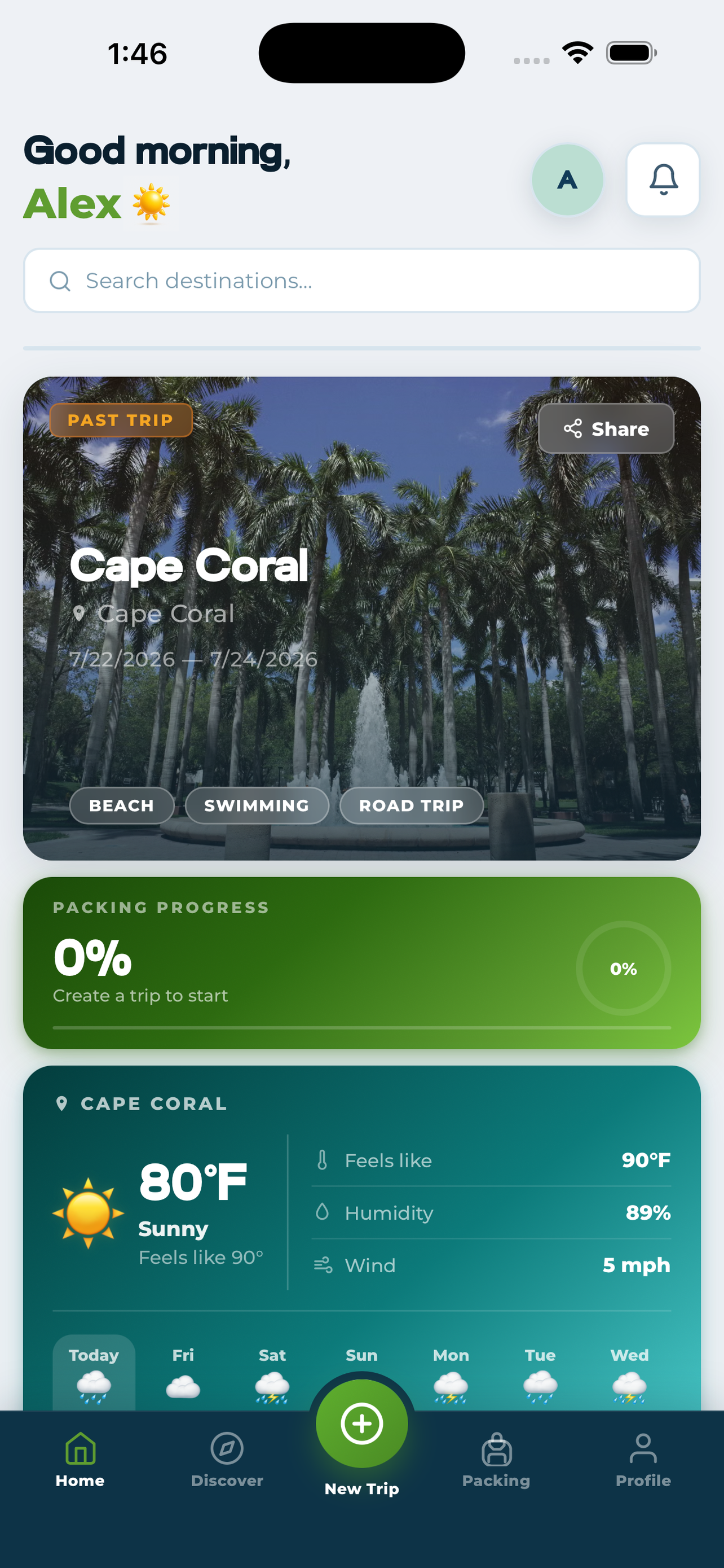 Real weather screen